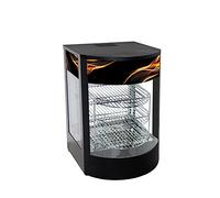 Commercial Hot Food Display Case, Steamer Bun Bread Warming Machine - Countertop Electric Bakery Warmer with Front Curved Glass and Rear Door - Foods Preserver for Catering