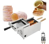 Commercial Hungarian Chimney Cake Oven, Chimney Cake Making Machine Oven Machine with 2 Roller, 50°C-300°C Temperature Adjustment, Electric Chimney Bread Roll Maker, Hungarian Chimney Cake