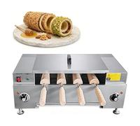 Commercial Ice Cream Cone Maker with Adjustable Temperature Digitaldisplay, Electric Chimney Cake Oven with 4 Rollers, for Dessert Shops Coffee Shops Bakeries School A