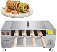 Commercial Ice Cream Cone Maker with Adjustable Temperature Digitaldisplay, Electric Chimney Cake Oven with 4 Rollers, for Dessert Shops Coffee Shops Bakeries School B