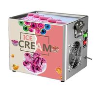 Commercial Ice Cream Machine, 330W Stainless Steel Stir-Fried Ice Roll Maker, Yogurt Cream Machine for Dessert Shops