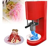 Commercial Ice Cream Machine,Ice Cream Spaghetti Press Machine,Noodles Ice Cream Machine,4 Interchangeable Molds(Red)