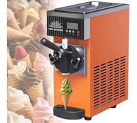 Commercial Ice Cream Machine Single Flavor, 80-100 P/H, Countertop Soft Serve Ice Cream Maker, 4-5kg/H, with LCD Panel & Air Cooling Refrigerating System, for Restaurants