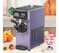 Commercial Ice Cream Machine, Soft Serve Maker with LCD Panel, Countertop Design, 80-100 Cones Per Hour, Ideal for Restaurants and Cafes