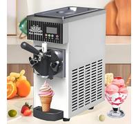 Commercial Ice Cream Machine, Soft Serve Maker with LCD Panel, Countertop Design, 80-100 Cones Per Hour, Ideal for Restaurants and Cafes
