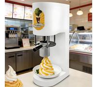 Commercial Ice Cream Maker Machine, 80W 28-30L/H, Stainless Steel Hopper 0.42L, Includes 4 Noodle Molds, Ideal for Ice Cream Stores, Bars, Cafes