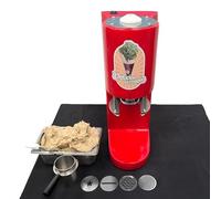 Commercial Ice Cream Shaping Machine, 4 Molds for Diverse Menu, One-Touch Operation, Fast Output, Ideal for High-Volume Ice Cream Shops & & Creative Dessert Making red