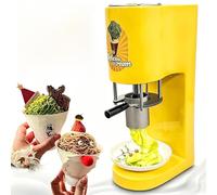 Commercial Ice Cream Spaghetti Maker with 4 Multi-Shape Molds, 28-30L/H Output, 6-8s/Cup, for Hotel Buffet Restaurants & Afternoon Tea