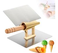 Commercial Ice Cream Waffle Cone Roller,41/52mm Ice Cream Waffle Cone Roll Maker with Wooden Handle,Pure Copper