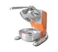 Commercial Ice Crusher 100kgs/H Smoothie Maker Shave Machine Electric Snow Cone High-Efficiency Cooling(Orange)
