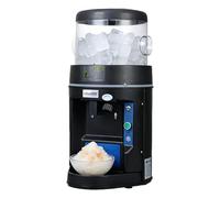 Commercial Ice Crusher, 600W Electric Shaved Ice Machine, 10KG/Min, Coarseness Control, Forward and Reverse, 15L Capacity, Rear Drainage, for Bar, Milk Tea Shop, Party