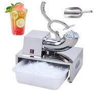 Commercial Ice Crusher Machine, 100kg/h Electric Ice Shaver with Ice Shovel & Low Noise Motor, Snow Cone Slush Maker for Bars, Restaurants, Home Parties
