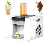 Commercial Ice Crusher Machine, Ice Cream Maker, Electric Snow Cone Maker 60kg/Day, Mini Snowflake Ice Shaver for Dessert Shops Home Use White
