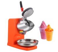 Commercial Ice Crusher, Powerful Smoothie Machine, Adjustable Thickness, Double-Lid Protection, 11.4cm for Home or Milk Tea Shop