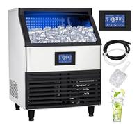 Commercial Ice Maker 264lbs/24H - Stainless Steel Under Counter Ice Machine with 3.5-inch LED Panel for Bars, Cafes, and Restaurants