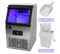 Commercial Ice Maker Machine Stainless Steel 40KG/24HR FREE Ice Crusher & Scoop
