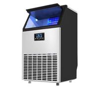 Commercial Ice Maker Stainless Steel Self-Cleaning Ice Cube Machine Digital Control with Ice Scoop 15kg Storage for Home Office Bar