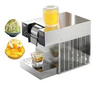 Commercial Ice Shaving Machine, Automatic Snowflake Maker, Air Cooling, Quality Compressor, Adjustable Smoothie Thickness for Food Trucks and Restaurants