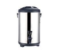 Commercial Insulated Barrels, Hot and Cold Milk Tea Bucket Stainless Steel Large Coffee Urn, Insulation Container for Hot Apple Cider (Black)