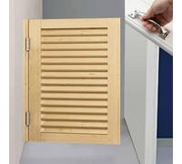 Commercial Interior Swinging Pantry Door with Louvered Design, Easy Installation for Restaurant, Home Entrance, Balcony, and Hallway