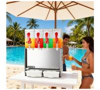 Commercial Juice Dispenser, Stainless Steel Food Grade Drink Dispenser, 1 Tank 2.64 Gallon to 4 Tanks 10.57 Gallon, Cold Only/Hot & Cold