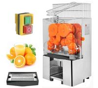 Commercial Juicer Machine, 120W Electric Orange Squeezer Lemon Juicer with Pull-Out Filter Box, 2 Buckets for Shops & Restaurants