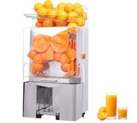 Commercial Juicer Machine for Orange Juice, Automatic Citrus Squeezer with Pull-Out Filter Box, 20-30 Oranges per Minute, Acrylic Cover