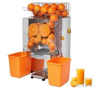 Commercial Juicer Machine for Orange Juice, Automatic Citrus Squeezer with Pull-Out Filter Box, 20-30 Oranges per Minute, Acrylic Cover