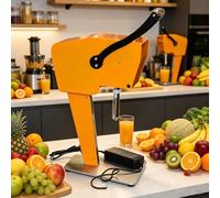 Commercial Juicer Stainless Steel Electric Machine with Corer and Double Blades, Efficient 10s Juicing, No Peeling Required for Homes and Fruit Shops