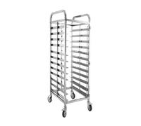 Commercial Kitchen Bread Baking Pan Rack on 4 Wheels - 12 Layer, 150x62x46cm, Perfect for Bakeries, Restaurants, and Food Service Operations