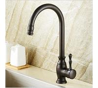 Commercial Kitchen Faucet, Single Handle Hot/Cold Water Mixer, Swivel Design for Bar, Restaurant, Brushed Oil Rubbed Finish, Easy Installation, Durable Construction