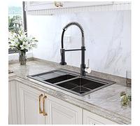 Commercial Kitchen Faucet with Pull-Down Sprayer Dual-Function Single Handle High Arc Kitchen Tap Spring Loaded Design for Easy Use and Modern Style