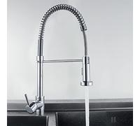 Commercial Kitchen Faucet with Pull Down Sprayer, RV Stainless Steel, Heavy Duty, Easy Clean, Adjustable Water Flow, Ideal for Home and Restaurant Use