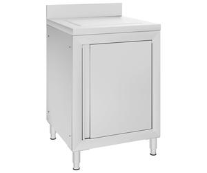Commercial Kitchen Sink Cabinet Work Table Stainless Steel Multi Sizes vidaXL
