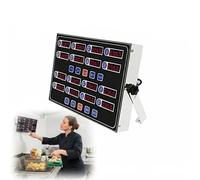 Commercial Kitchen Timer, 16-Channel Digital Cooking Timer with LED Screen, Stainless Steel Multi-Tasking Restaurant Memory Clock with Adjustable Placement Angle