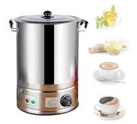 Commercial Large Capacity Stainless Steel Catering Urn with Temperature Control - Hot Water Boiler Dispenser for Cafe, Office, Home Use