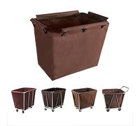 Commercial Laundry Cart Bag, Oxford Cloth, Machine Washable, Metal Hook for Extra Large Hamper Liner Replacement