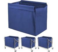 Commercial Laundry Cart Bag, Waterproof Oxford Cloth, Machine Washable, 3 Colors Available, Durable Laundry Hamper Liner Replacement(Blue)