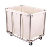 Commercial Laundry Cart with Wheels, Large Capacity Removable Waterproof Lined Basket for Heavy-Duty Use