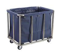 Commercial Laundry Cart With Wheels, Large Heavy Duty Laundry Basket With Removable Liner, 200kg Load Capacity For Home And Commercial Use(Size:10 tubes,Color:blue)