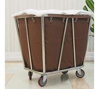 Commercial Laundry Sorter Cart Kitchen Trolley Hotel Linen Cart with Handle Movable Hand Truck Rolling Lobby Service Trolley Storage Solution for Hotels & Restaurants