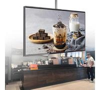Commercial LCD Monitor - Frameless Digital Kiosk with Smart Split Screen, Hanging Advertising Machine, Horizontal and Vertical Displays, 24/27/32 Inch Sizes