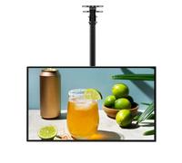 Commercial LED Menu Board with Telescopic Bracket, Stable Metal Display Screen for Advertising, Easy Assembly and Multiple Installation Methods