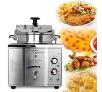 Commercial Machine,16L Commercial High Pressure Fried Chicken Stove, 3.2KW Electric Countertop Pressure Fryer, Electric Commercial Electric Chicken Fryer, for Snack Bar Restaurant