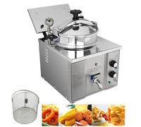Commercial Machine,16L Electric Pressure Deep Fryer, Commercial Countertop Pressure Fryer, Fried Chicken Machine, Stainless Steel High Pressure Fried Chicken Machine