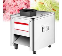 Commercial Machine,2.5-21mm Electric Meat Cutter Machine Slicer Cube Shredded Meat, Automatic Fresh Meat Cutting Machine for Boneless Fresh Chicken Breast Pork Soft Vegetables,5mm