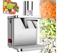 Commercial Machine,Commercial Electric Vegetable Dicer 2 in 1 Electric Food Dicer with Diced/Shredded, 6/8/9/12/15mm Dicing Molds Electric Onion Dicer Electric Fruit Dicer Chopper