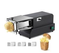 Commercial Machine,Commercial Vegetable Fruit Chopper, 200W Electric Stainless Steel French Fry Cutter with 8/10/12mm Blades, Vegetable Chopper Dicer for Potato Carrots Cucumbers T