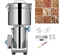 Commercial Machine,Electric Grain Mill Grinder,Stainless Steel Swing Type Pulverizer Machine, High-Speed Commercial Grinders, for Cereals Dry Grains Coffee Corn Pepper,3500g (3500g)