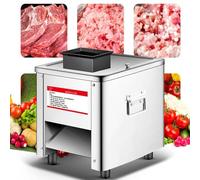 Commercial Machine,Electric Meat Slicer, Meat Cutter Machine, 850W Home and Commercial Electric Stainless Steel Chicken Fish Beef Meat Vegetable Slicer with a 2.5-21mm Blade,3.5mm